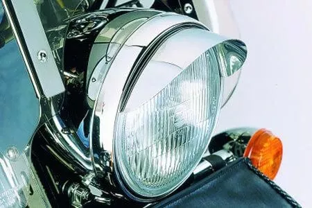 Show Chrome Smooth Headlight Visor 7" Universal -Each