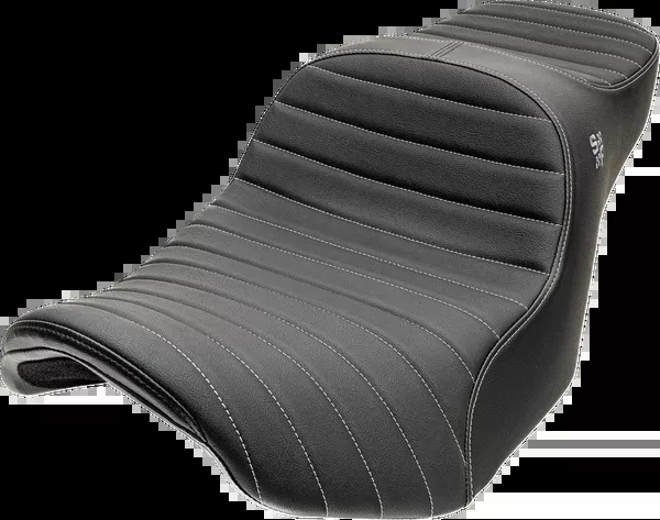 Slyfox Chariot Seat – Silver Classic Stitch – Silver Logo – FLH/FLT ‘23.5-’26