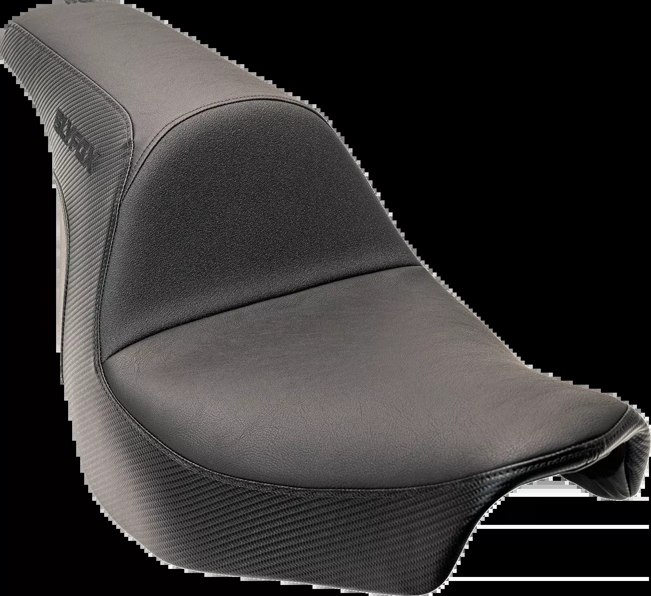 Slyfox Lowrider Smooth Carbon Fiber Seat fits 2018-2026 Harley Softail Low Rider