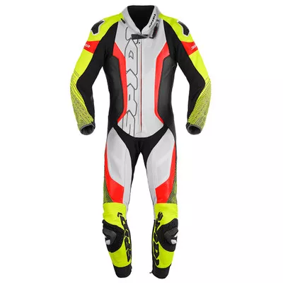 Spidi Supersonic Perforated Pro Leather Race Suit [Black/Flo. Yellow, Limited Sizes]