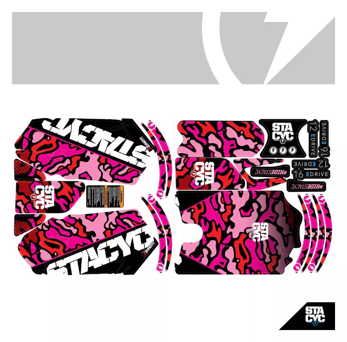 STACYC Camo Graphics Kit For 16eDrive Brushless Bikes