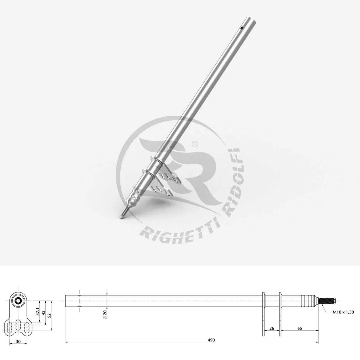 Steering Shaft (20mm, M10)