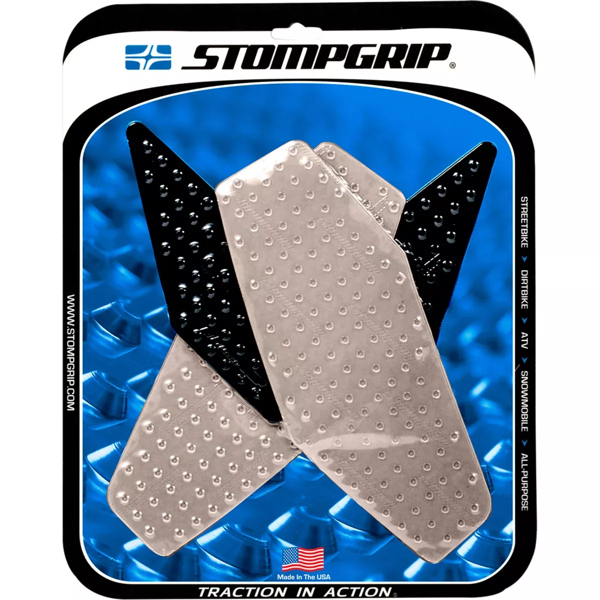 STOMPGRIP 4320-1060 55-10-0010H Volcano Profile Traction Pad Tank Kit Traction Kit – Clear – Yamaha