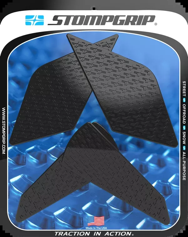 StompGrip Tank Grips – Icon – Black – Kawasaki – Ninja ’23-’25