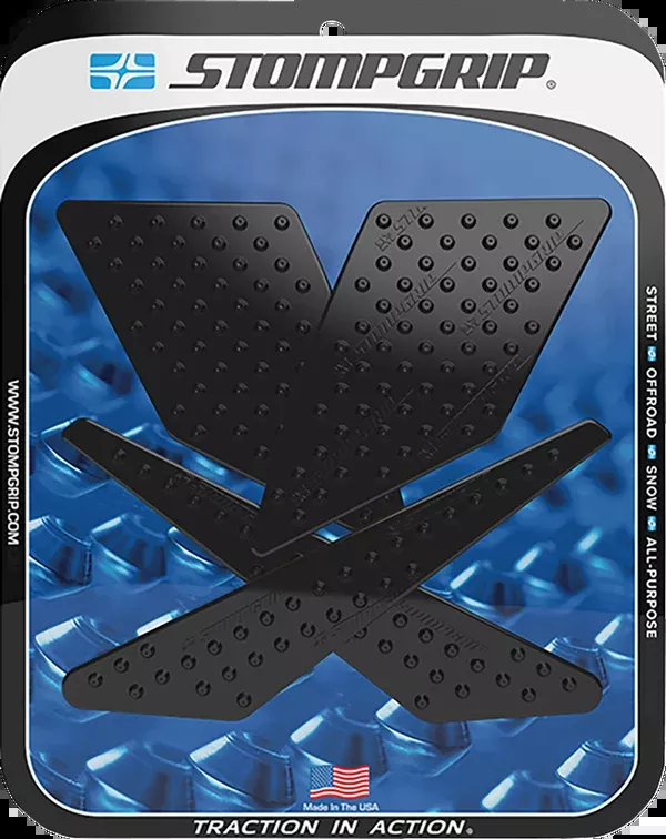 StompGrip Tank Grips – Volcano – Black – Kawasaki – KLX ’21-’25