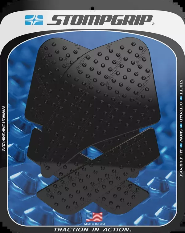 StompGrip Tank Grips - Volcano - Black - Kawasaki - Ninja '20-'24