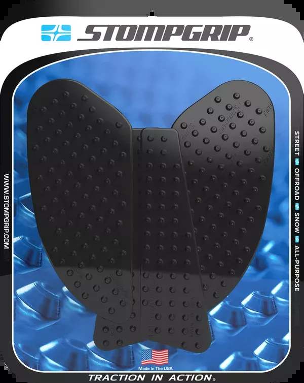 StompGrip Tank Grips - Volcano - Black - Kawasaki - Z '21-'25