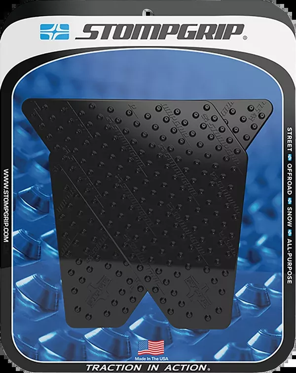 StompGrip Tank Grips – Volcano – Black – Suzuki – DR ’07-’25