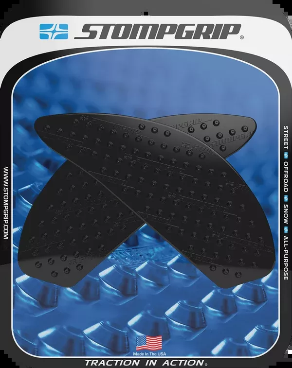 StompGrip Tank Grips – Volcano – Black – Suzuki – GS ’18-’25