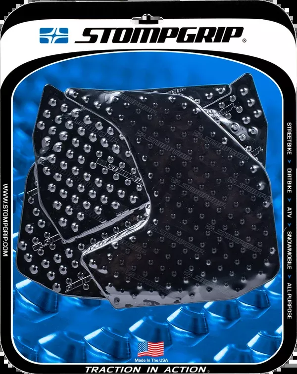 StompGrip Tank Grips - Volcano - Black - Yamaha - FZ/MT '14-'20