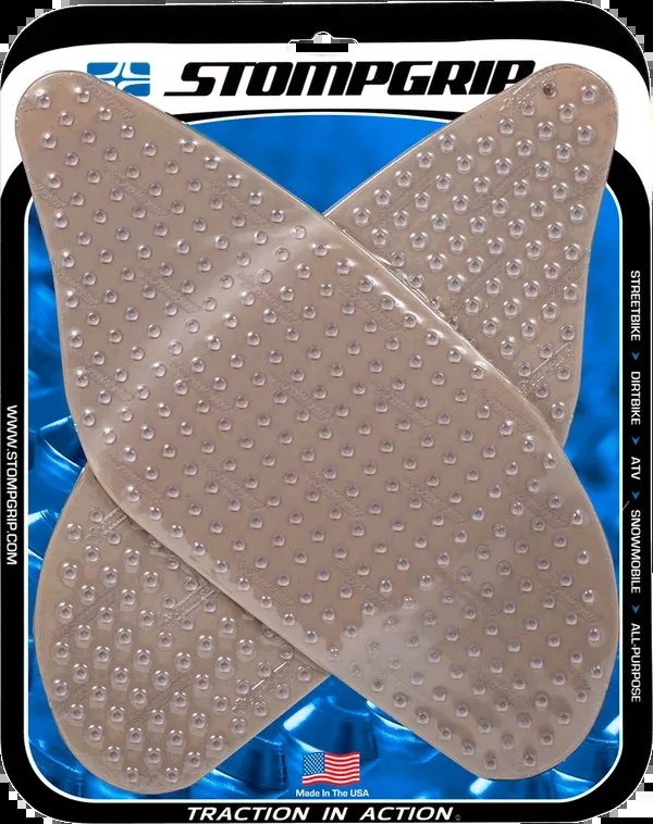 StompGrip Tank Grips – Volcano – Clear – Suzuki – GS ’04-’05