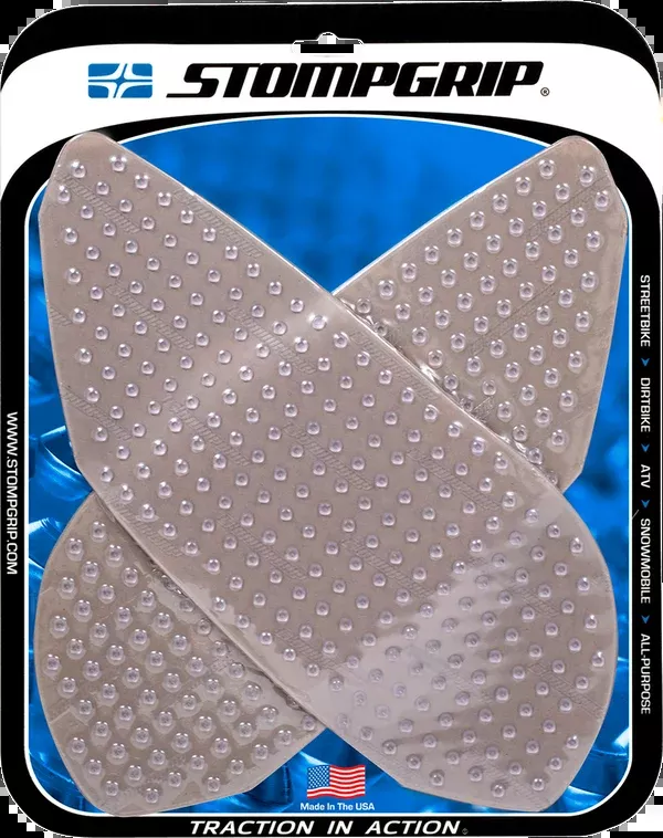 StompGrip Tank Grips – Volcano – Clear – Triumph – Daytona/Speed ’06-’12