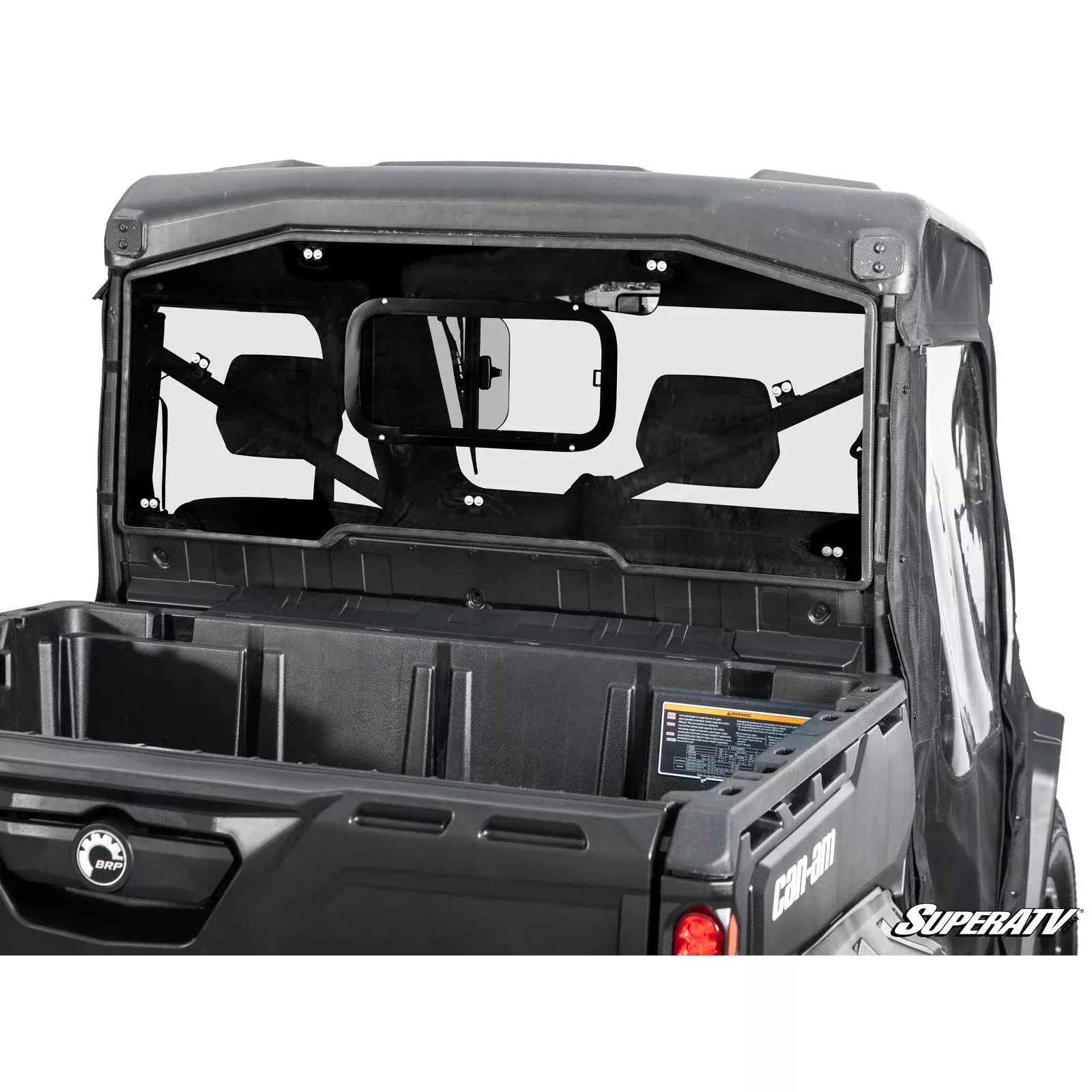 SuperATV Can-Am Defender Sliding Rear Windshield RWS-CA-DEF-SGW-76