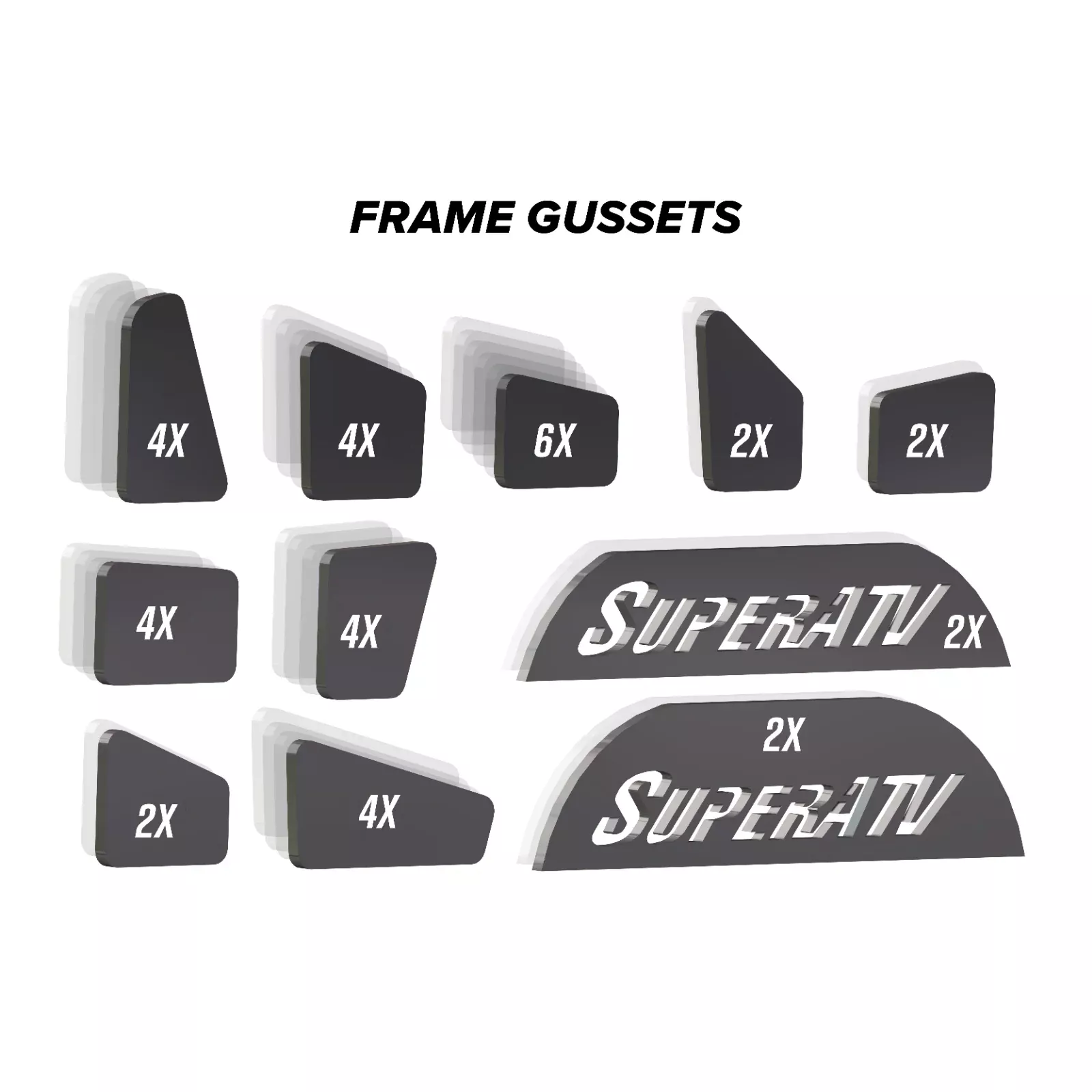 SuperATV Can-Am Defender Weld-In Gusset Kit WFG-CA-DEF