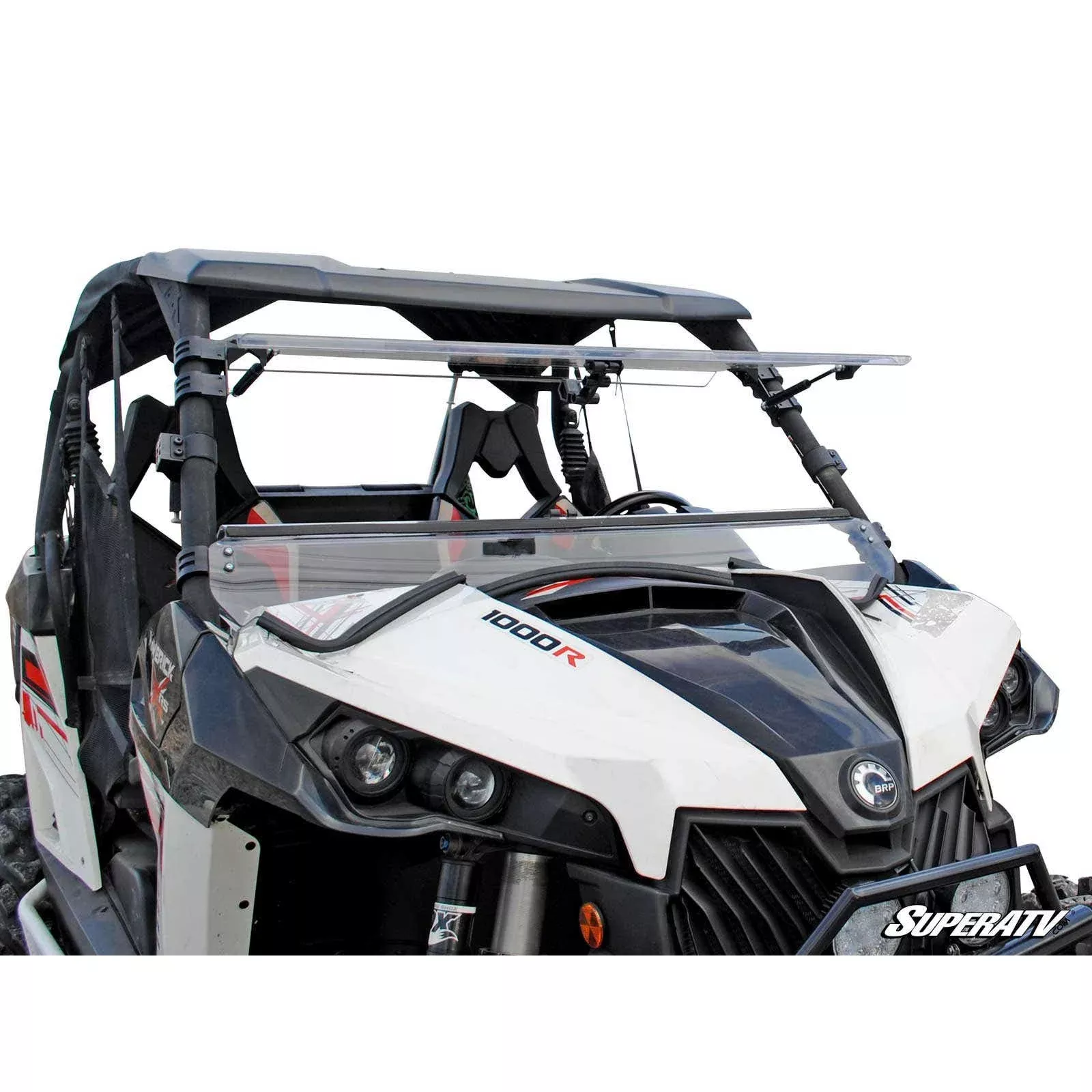 SuperATV Can-Am Maverick Scratch Resistant Flip Windshield FWS-CA-MAV-001-70