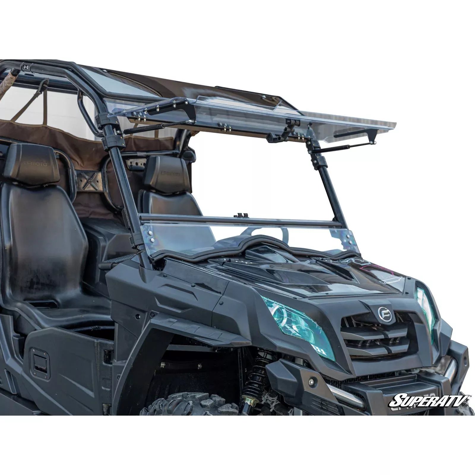 SuperATV CFMOTO UForce 800 Scratch-Resistant Flip Windshield FWS-CF-UF800-70