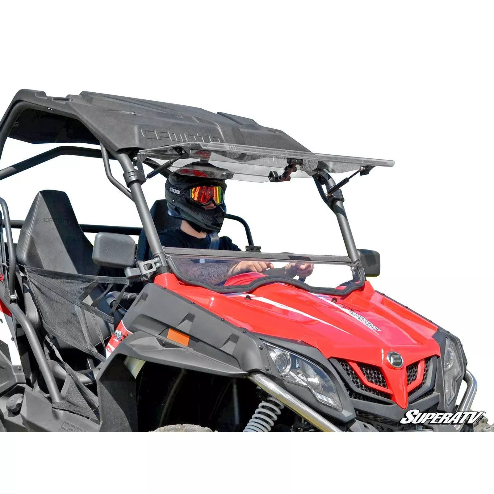 SuperATV CFMOTO ZForce Scratch Resistant Flip Windshield FWS-CF-ZF800EX-70