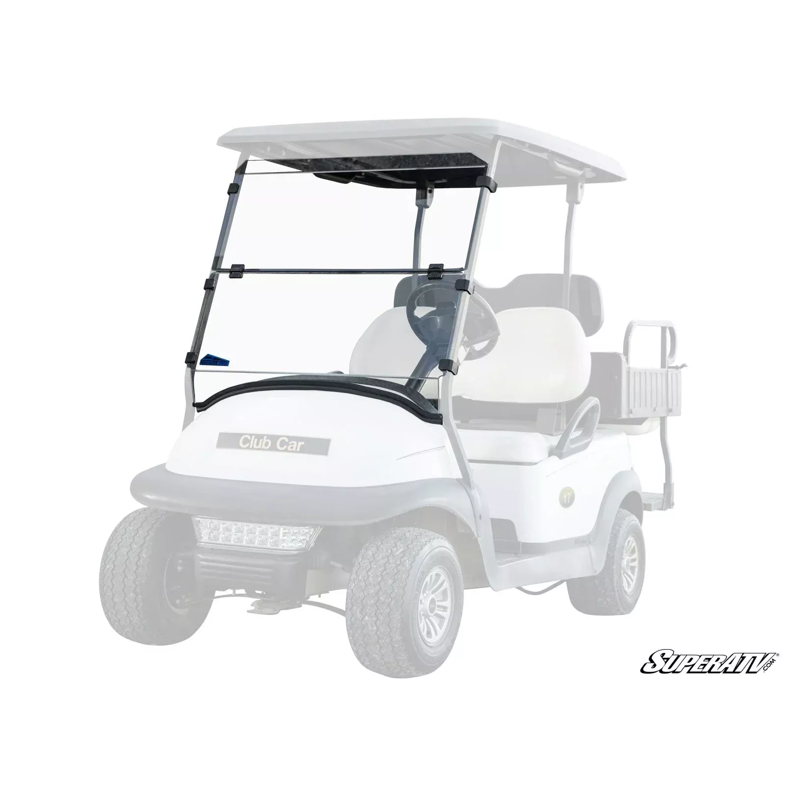 SuperATV Corsa Blue Club Car Precedent Scratch-Resistant Flip Down Windshield FDWS-CC-PRE-70