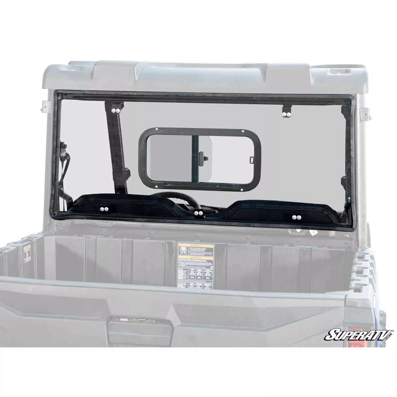 SuperATV Polaris Ranger Midsize Rear Sliding Windshield RWS-P-RAN570-SGW-76