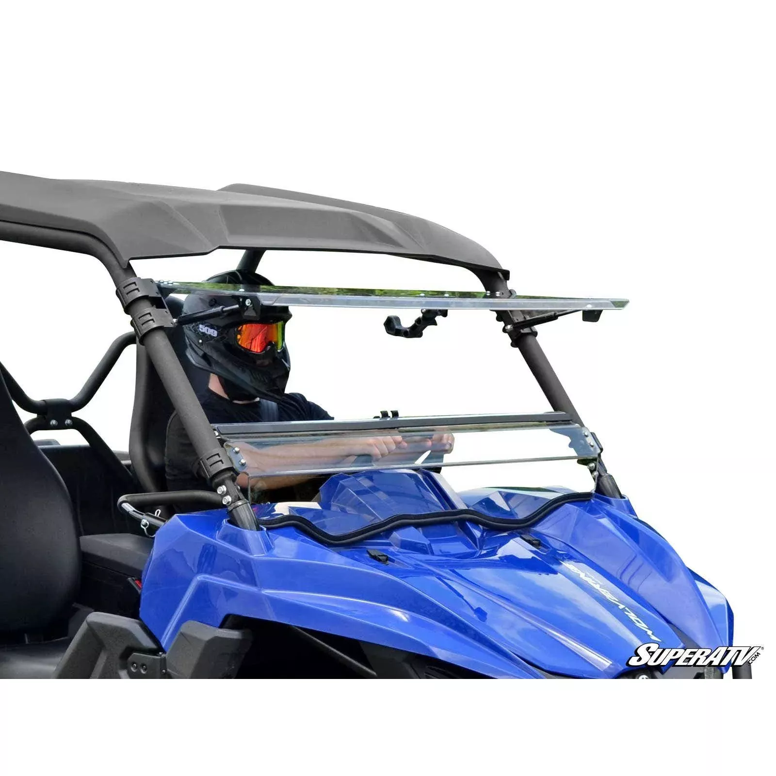 SuperATV Yamaha Wolverine Scratch Resistant Flip Windshield FWS-Y-WV-70