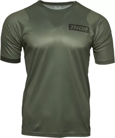 Thor Assist Army Green Short-Sleeve Jersey