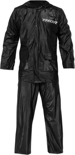 Thor Black PVC Rainsuit