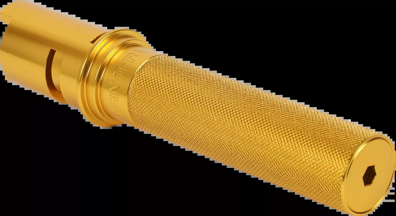 Thrashin Knurled Gold TBW 1" Throttle Tube for 2023-2026 Harley Touring Softail
