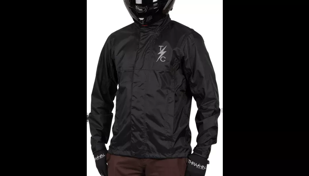 Thrashin Supply Co. Thrashin Supply Waterproof Mission Rain Jacket – Black – 2854-0381