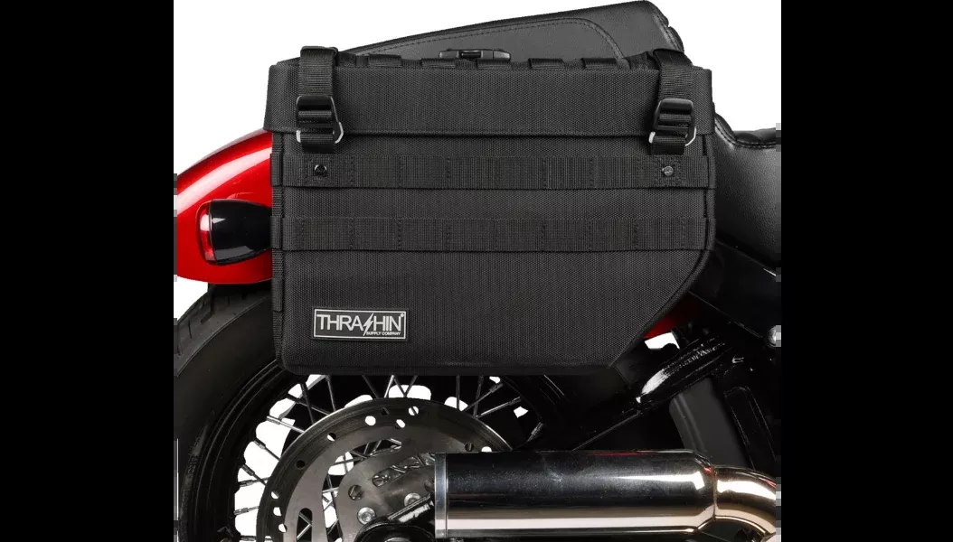 Thrashin Supply TSB-008 Expedition Saddlebags Harley Softail Dyna Throw Over FXD FXLRS