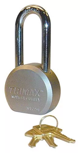 Trimax TPL2251L Solid Steel Padlock 2-1/4" x 10mm Shackle