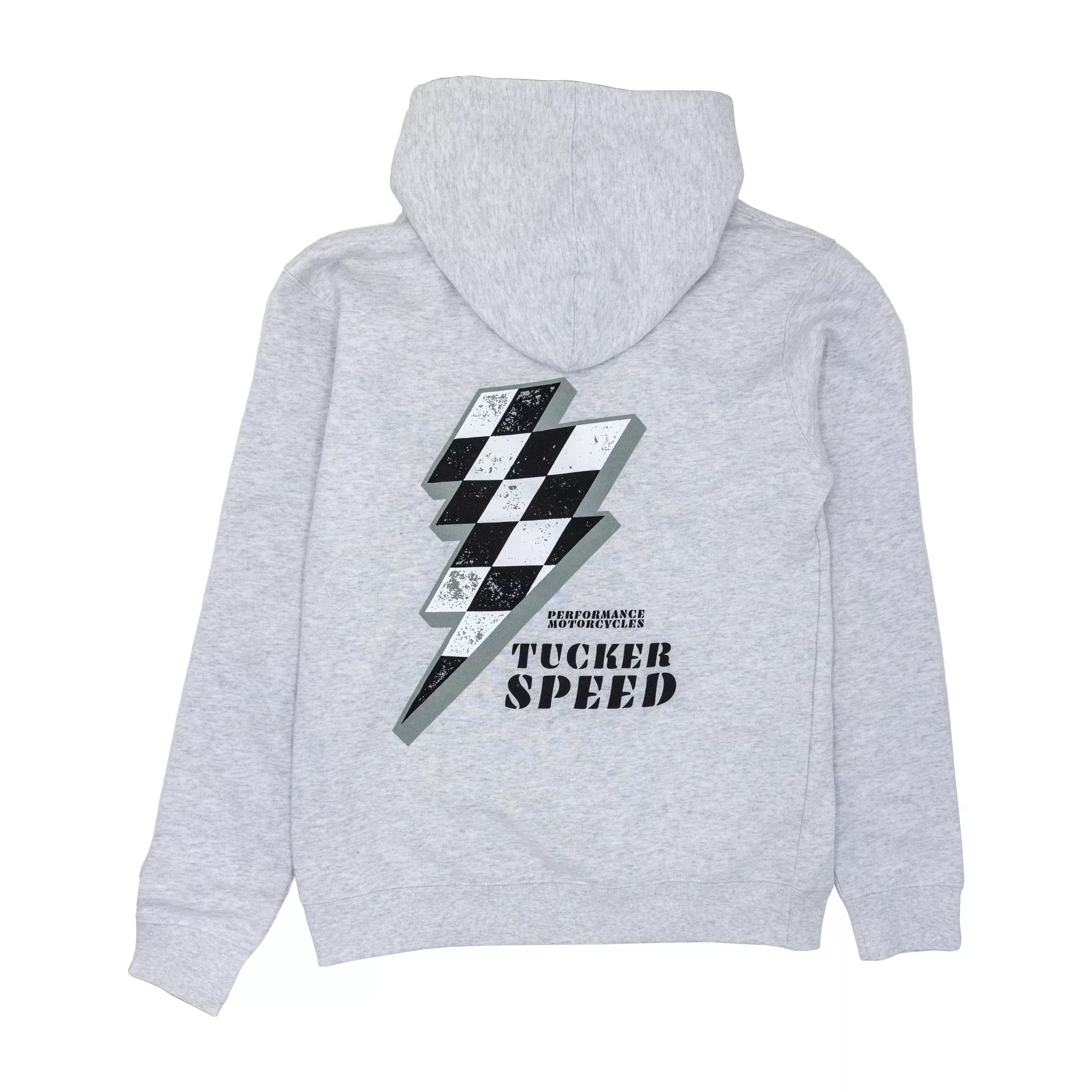 Tucker Speed Checkered Bolt Hoodie – Pullover – Heather Gray