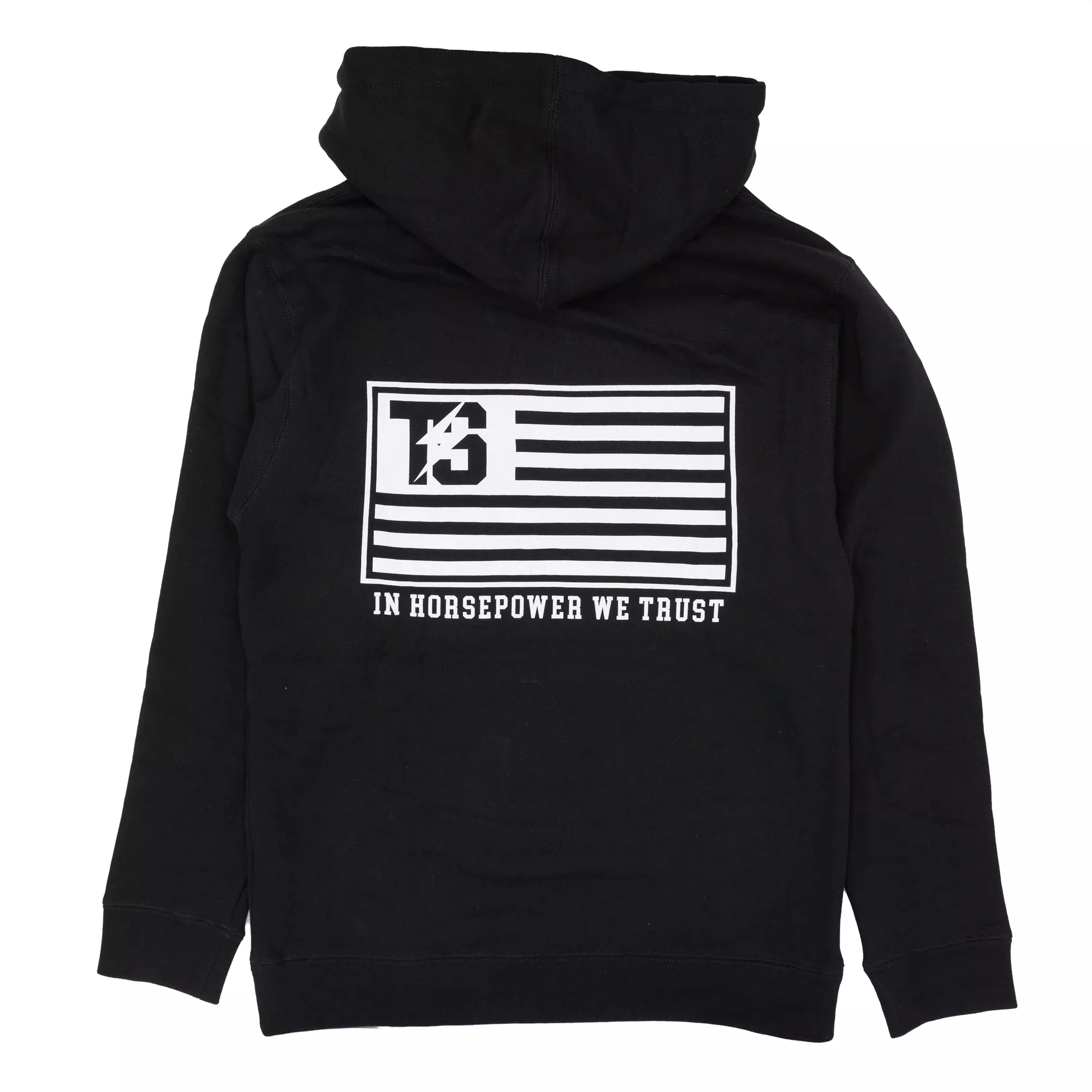 Tucker Speed Horsepower Flag Pullover Hoodie – Black