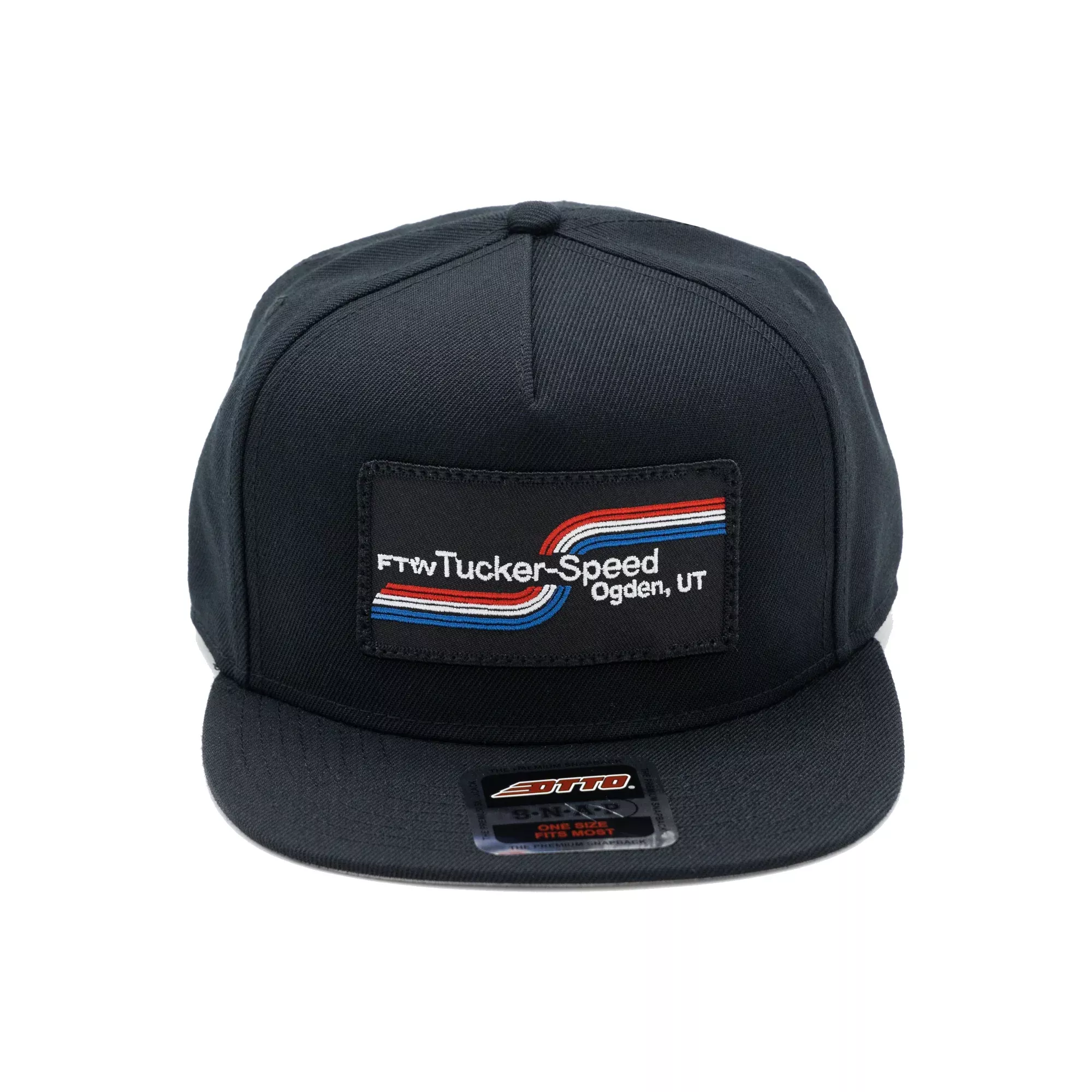 Tucker Speed Swoosh Logo Patch Hat – Black