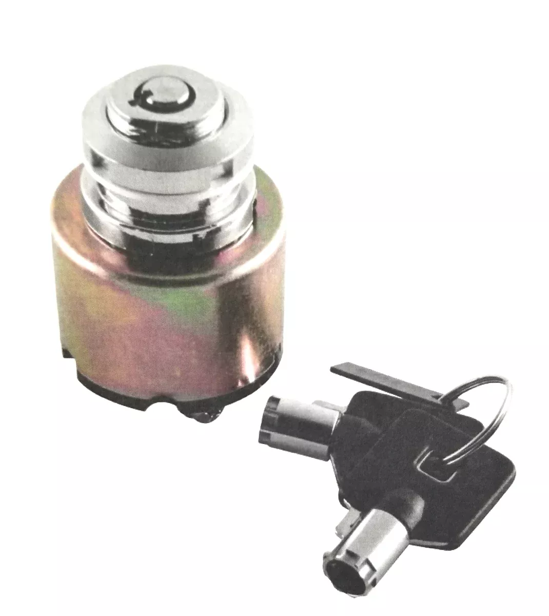 Twin Power Chrome Turn To Start Security Key Ignition Switch Harley & Custom