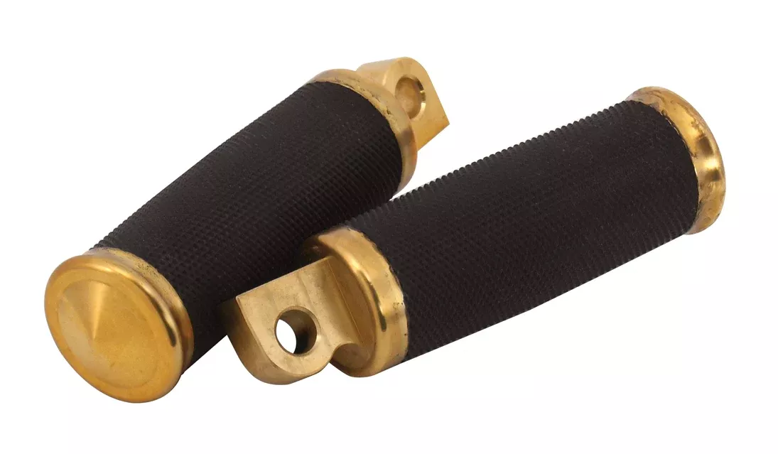 V-Factor 24029 Brass Footrests Pegs Rear Sets Chopper Harley Custom Male Mount