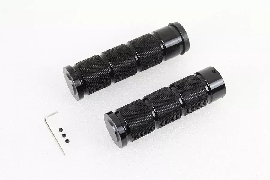 V-Twin 28-0871 Retro Throttle by Wire Grip Set Black Harley FLT FLST FXST 08-Up