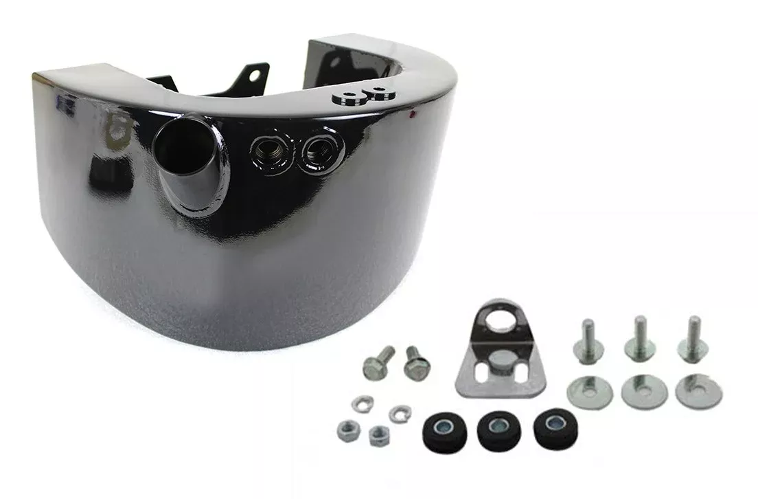 V-Twin Oil Tank Black Wrap Around with Mount Kit Harley Softail FXST 00-17