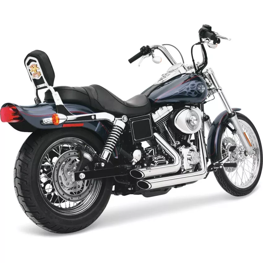 Vance & Hines 17214 Shortshots Staggered Exhaust System - Chrome - Dyna