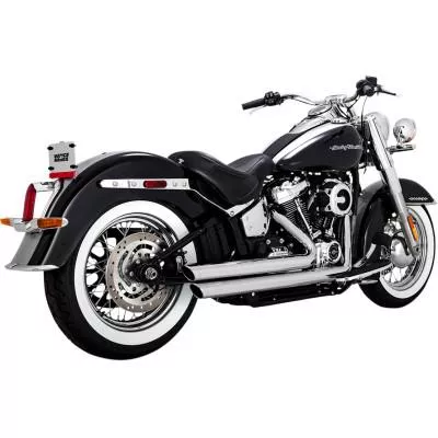 Vance & Hines Big Shots Staggered Exhaust, Chrome, Fits 18-20 FXBB/ FXFB/ FXLR/ FDLE/ FLHC/ FLSB/ FLSL