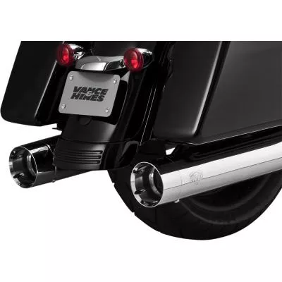 Vance & Hines Oversized 450 Slip-On Mufflers, Chrome w/ Chrome Titan Tips, Fits 17-20 FLHT/ FLHTK/ FLHX/ FLTRX/ FLTRU/ FLTRK/ FLHR