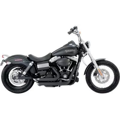 Vance & Hines Shortshots Staggered Exhaust, Black, Fits 12-17 Dyna