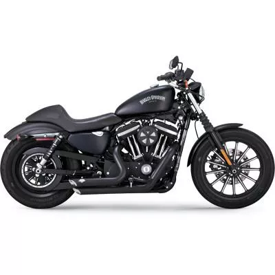 Vance & Hines Shortshots Staggered Exhaust, Black, Fits 14-20 XL