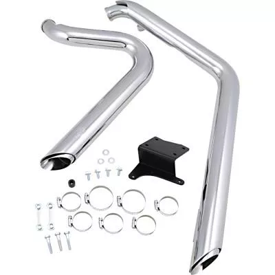 Vance & Hines Shortshots Staggered Exhaust, Chrome, Fits 06-11 Dyna