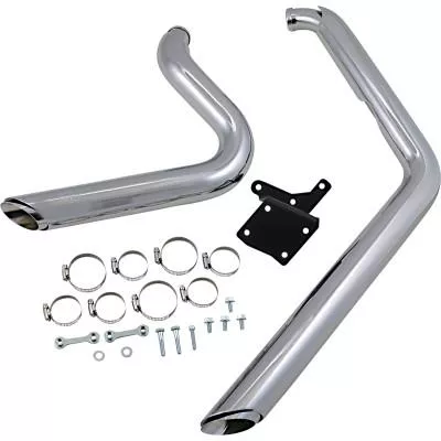 Vance & Hines Shortshots Staggered Exhaust, Chrome, Fits 99-05 Dyna Glide