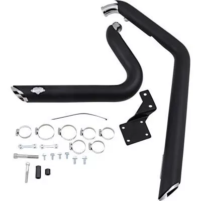 Vance & Hines Shortshots Staggered Exhaust Systems, Black, Fits 00-11 FXS/FXST/FLST