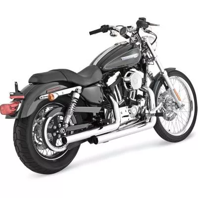 Vance & Hines Straightshots Exhaust, Chrome, Fits 04-13 XL