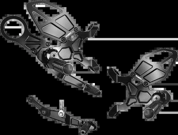 Vortex Rearset – Black – M/S 1000RR