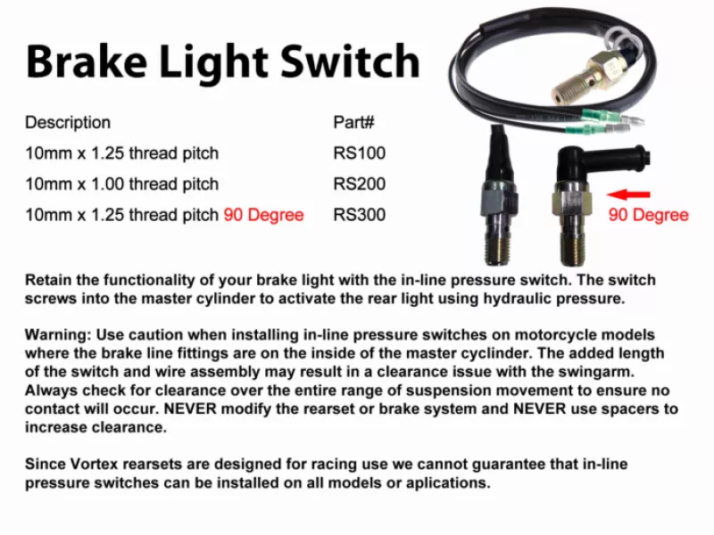 VTX Brake Line Switch