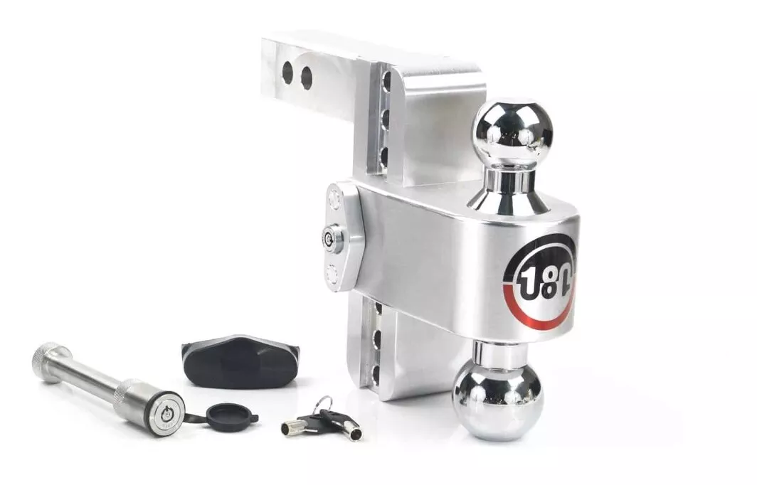 Weigh Safe 180° Chrome Ball Drop Hitch 2″ Shank