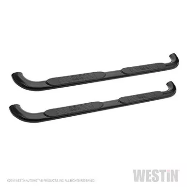 Westin 21-1955 4" Platinum Cab Length Black Oval Tube Step Bars